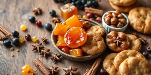 Homemade sweets with natural fruit and spice preservatives.